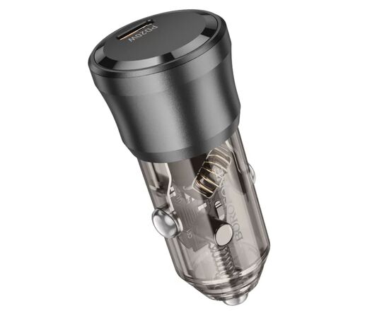  АЗУ BOROFONE BZ24 Clever single port PD20W Type-C to Type-C (прозрачный-черный) 