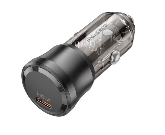  АЗУ BOROFONE BZ24 Clever single port PD20W Type-C to Type-C (прозрачный-черный) 
