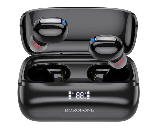  Наушники внутриканальные Borofone BE55, Perfect, пластик, микрофон, bluetooth 5.1, LED-экран, цвет: чёрный (1/99) 