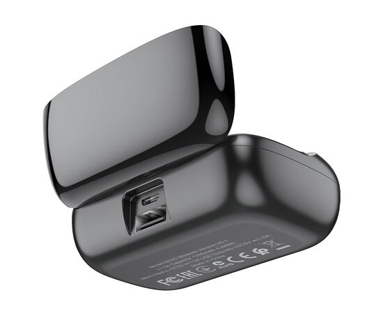  Наушники внутриканальные Borofone BE55, Perfect, пластик, микрофон, bluetooth 5.1, LED-экран, цвет: чёрный (1/99) 