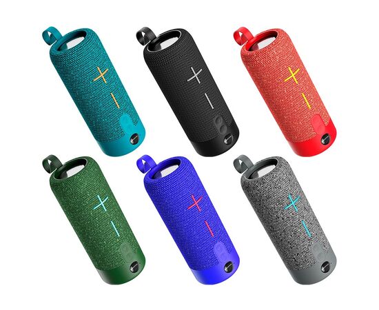  Колонка портативная Borofone, BR19, Euphony, Bluetooth, пластик, FM, TF, SD, TWS, подсветка, цвет: чёрный (1/72) 