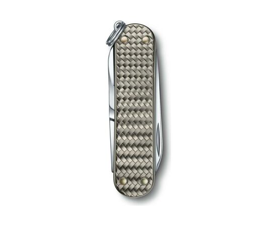  Нож-брелок Victorinox Classic SD Precious Alox 0.6221.4031G 58мм, 5 функций, Infinite Grey (подар. упаковка) 