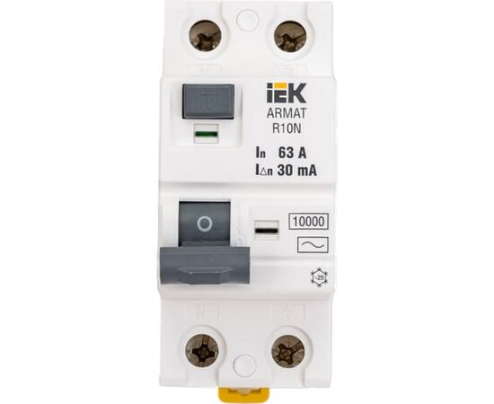  ВДТ IEK Armat R10N AR-R10N-2-063C030 2P 63А 30мА тип AC 