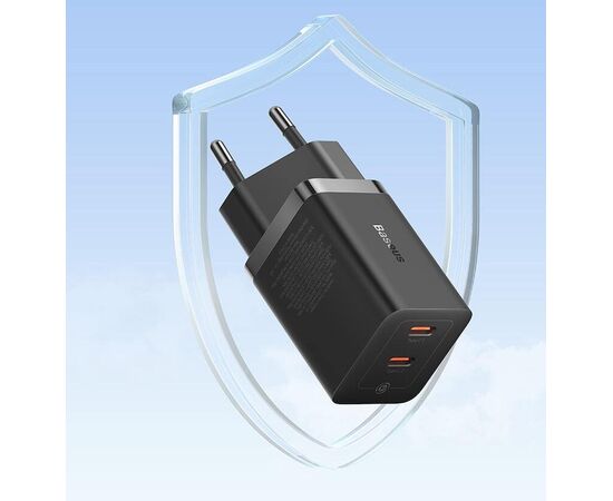  СЗУ OS-Baseus GaN5 Pro Fast Charger C+C 40W EU Black 