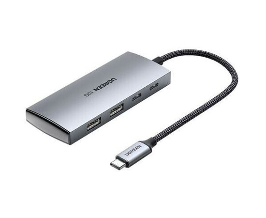  USB Hub UGREEN CM480 30758 USB-C To 2xUSB-A+2xUSB-C HUB without PD space gray 