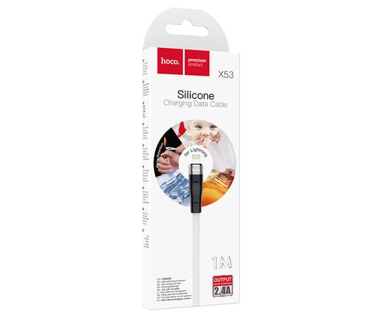  Кабель USB HOCO X53 Angel USB - Lightning, 2.4А, 1 м, белый 