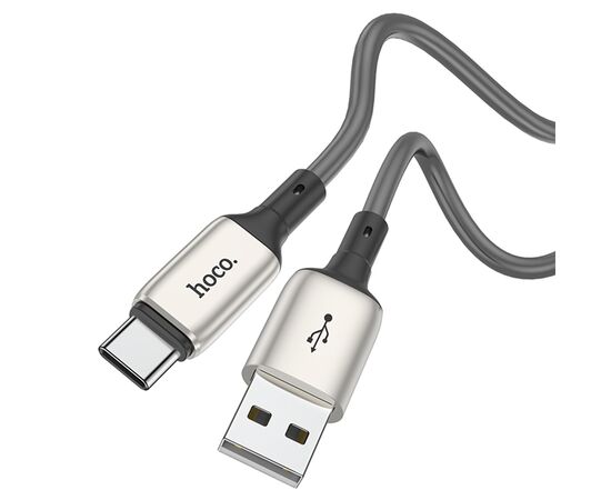  Кабель USB HOCO X66 Howdy USB - Type-C, 3A, 1 м, серый 