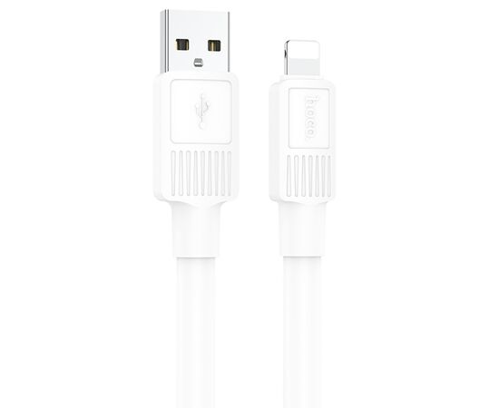  Кабель USB HOCO X84 Solid USB - Lightning, 2.4А, 1 м, белый 