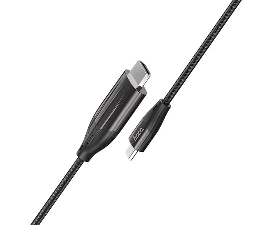  Видеокабель HOCO UA16 HDMI (m) - Type-C (m), 2 м, серый металлик 