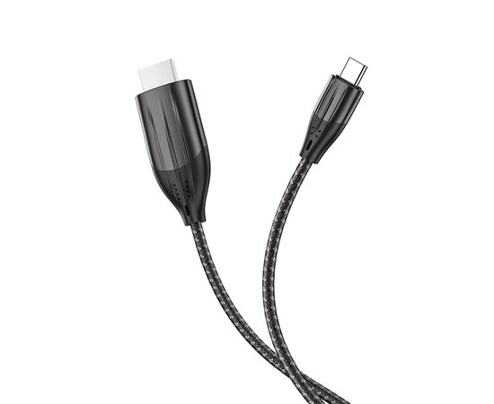  Видеокабель HOCO UA16 HDMI (m) - Type-C (m), 2 м, серый металлик 