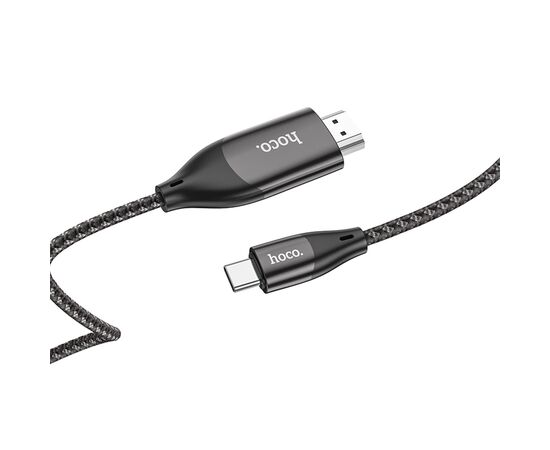  Видеокабель HOCO UA16 HDMI (m) - Type-C (m), 2 м, серый металлик 