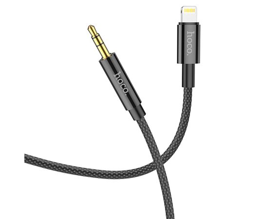  Аудиокабель HOCO UPA19 AUX Jack 3.5 (m) - Lightning (m), 1 м, черный 