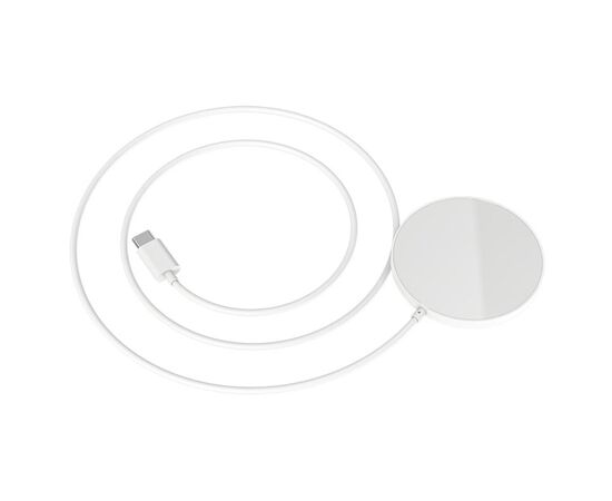  Беспроводное зарядное устройство MagSafe COTEetCI CS5712 MagSafe Charger с Кабелем Type-C, 15W, белый 