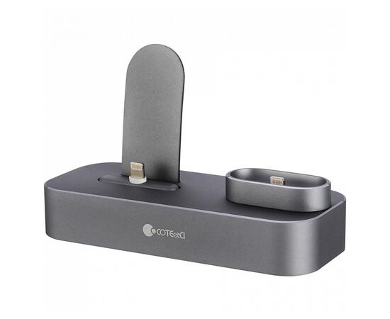  Настольная зарядная станция COTEetCI CS7205-GY Base 22 2-in-1 для iPhone+Airpods, серый 