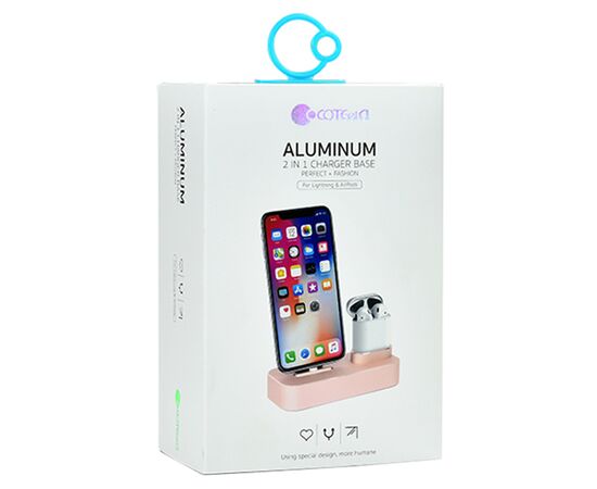  Настольная зарядная станция COTEetCI CS7205-GY Base 22 2-in-1 для iPhone+Airpods, серый 