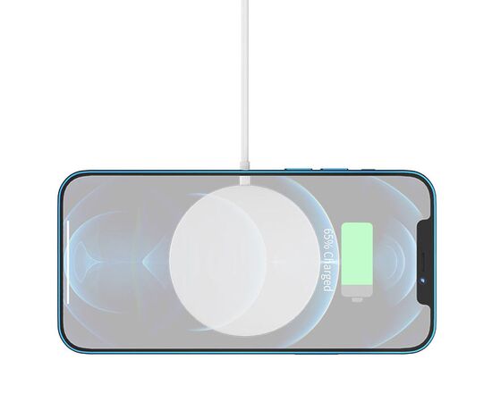  Беспроводное зарядное устройство MagSafe HOCO CW29 Magnetic, 5W/7.5W/10W/15W, белый 