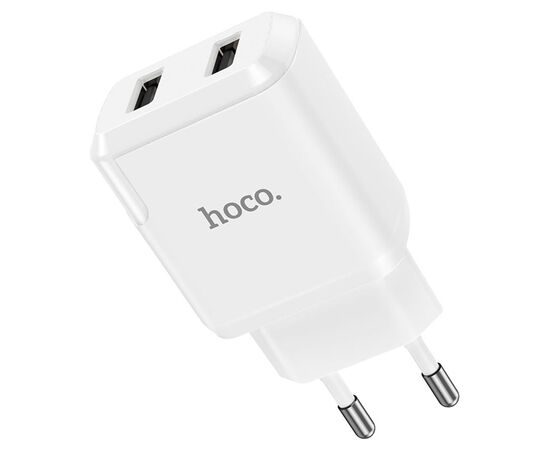  Сетевое зарядное устройство HOCO N7 Speedy 2xUSB, 2.1A, 10.8W, белый 