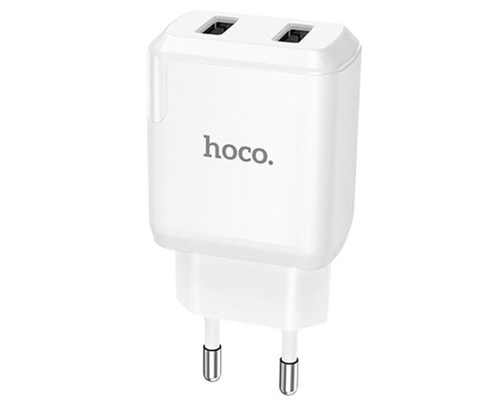  Сетевое зарядное устройство HOCO N7 Speedy 2xUSB, 2.1A, 10.8W, белый 