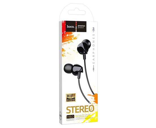 Проводные наушники HOCO M60 Perfect, Jack 3.5mm, 1.2 м, черный 