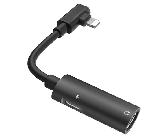  Переходник HOCO LS18, Lightning - Dual Lightning, 2А, черный 