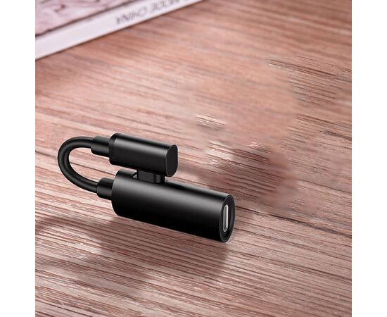  Переходник HOCO LS18, Lightning - Dual Lightning, 2А, черный 