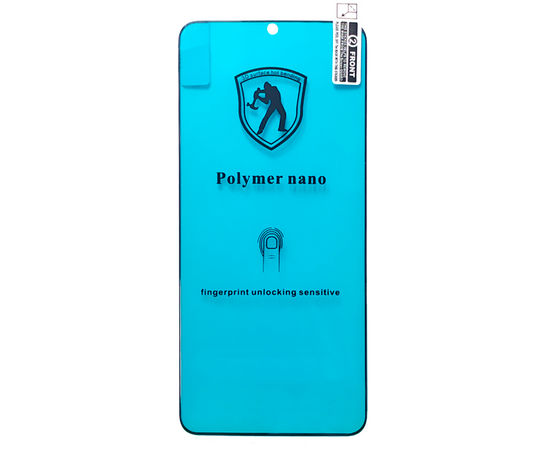  Защитная пленка Polymer nano для Samsung S10+, Full Glue 3D, чувствителен к отпечатку, прозрачный+черная рамка 