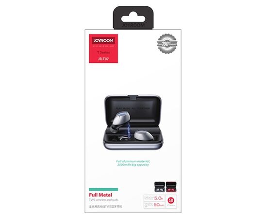  Беспроводные наушники TWS JOYROOM JR-T07, Bluetooth, черный 