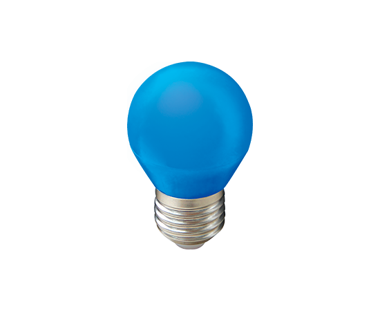  Лампа светодиодная ECOLA globe color 5,0W G45 220V E27 Blue шар Синий матовая колба 77x45(1/10/100) 