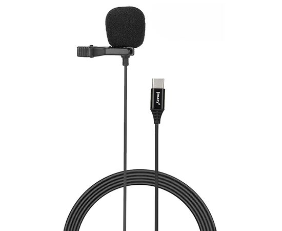  Микрофон JMARY MC-R2, петличный, Type-C, 2м, черный 