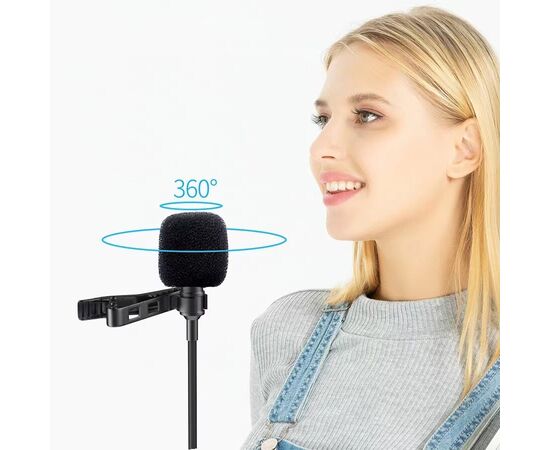  Микрофон JMARY MC-R2, петличный, Type-C, 2м, черный 