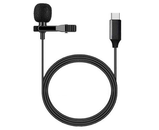  Микрофон JMARY MC-R2, петличный, Type-C, 2м, черный 