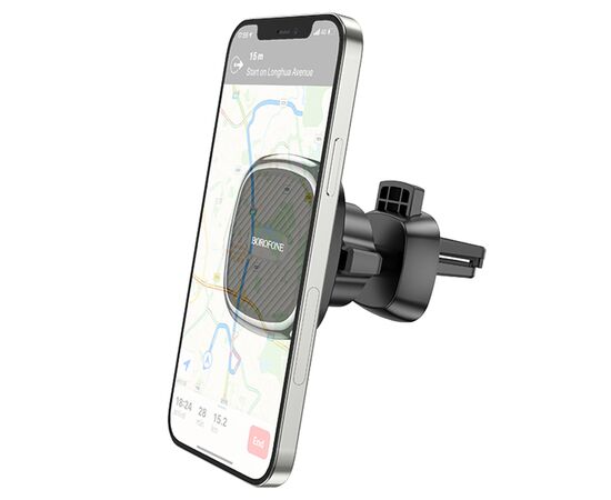  Автомобильный держатель BOROFONE BH67 Air outlet, магнитный, на воздуховод, черный+серый металлик 
