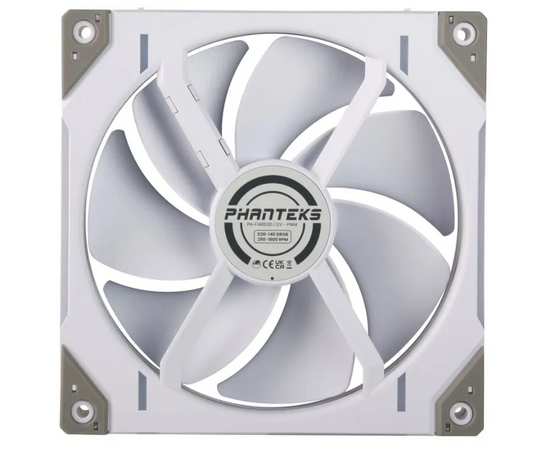  Вентилятор PHANTEKS D30 DRGB White (PH-F140D30_DRGB_PWM_WT01) 140x140x30мм (PWM, 250-1800 об/мин, 29.5dBa) 