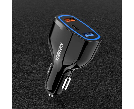  Автомобильное зарядное устройство KAKUSIGA KSC-485 2 USB 2.4/QC3.0 mah + PD20W черный 