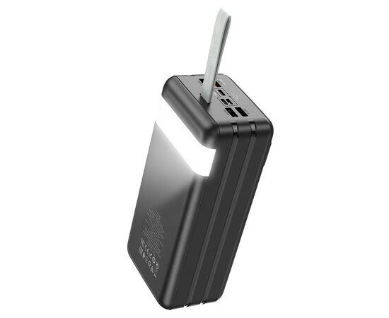  Аккумулятор внешний HOCO J86B, Electric, 60000mAh, пластик, LED, 3 USB, 8-pin, Micro, Type-C 22,5 Вт, PD3.0, цвет: чёрный 