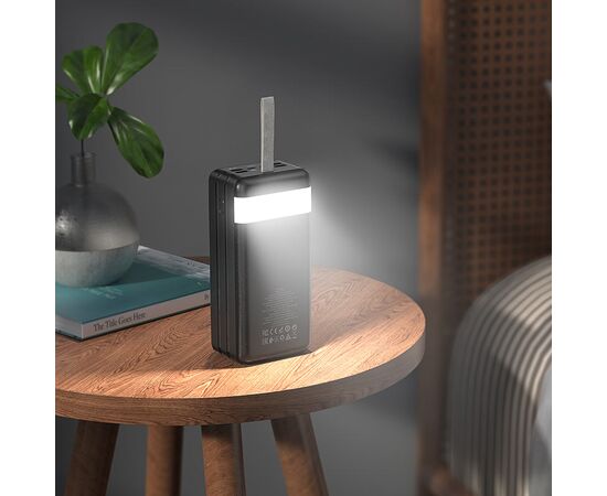  Аккумулятор внешний HOCO J86B, Electric, 60000mAh, пластик, LED, 3 USB, 8-pin, Micro, Type-C 22,5 Вт, PD3.0, цвет: чёрный 