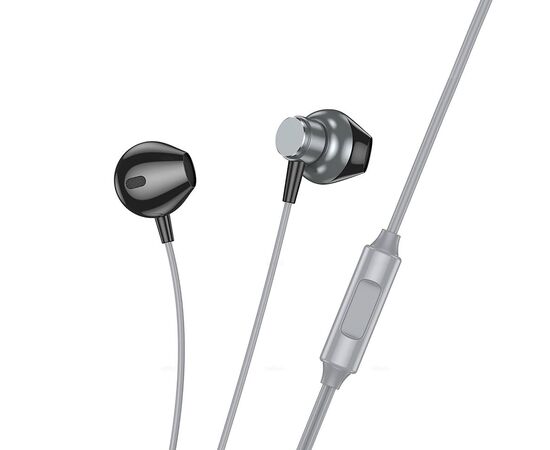  Проводные наушники с микрофоном вкладыши Hoco M125 Smart Jack 3,5  (metal gray) (225405) 
