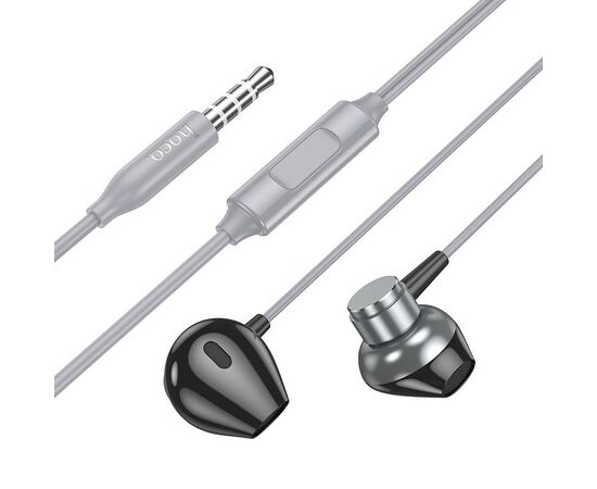  Проводные наушники с микрофоном вкладыши Hoco M125 Smart Jack 3,5  (metal gray) (225405) 