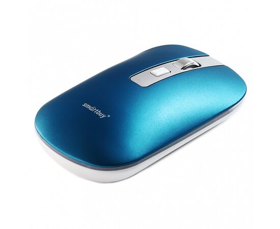  Мышь оптическая беспроводная Smart Buy SBM-402CAG-B с зарядкой (metal blue) (231347) 