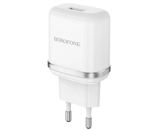  BOROFONE BA36A/ Сетевое ЗУ/ QC 3.0/ 1 USB/ Выход: 6.5V_9V_12V, 18W/ White 