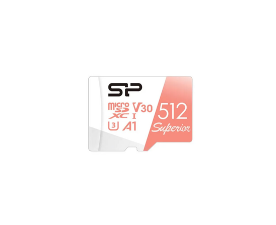  MicroSDXC  512GB  Silicon Power Class 10  Superior UHS-I U3 A1 (R/W 100/80 Mb/s) без адаптера 