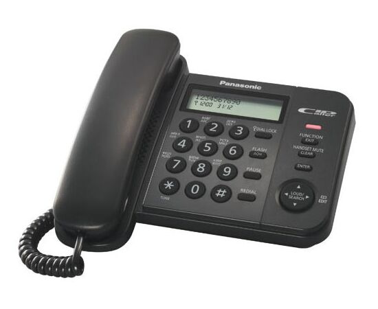  Телефон проводной Panasonic KX-TS2356RUB черный 