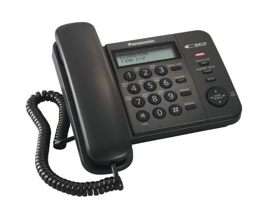  Телефон проводной Panasonic KX-TS2356RUB черный 