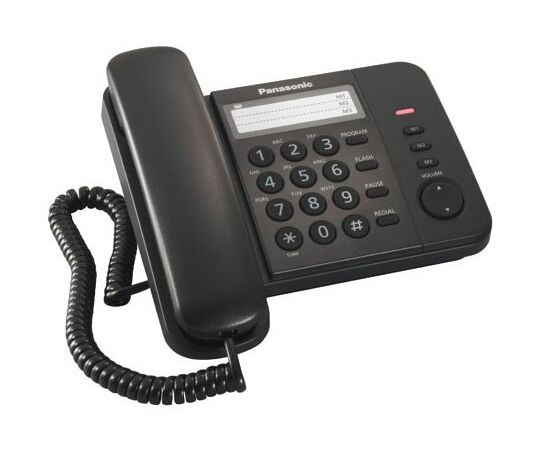  Телефон проводной Panasonic KX-TS2352RUB черный 