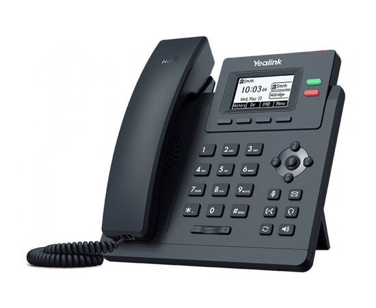  Телефон Yealink SIP-T31P черный, проводной, DHCP, DNS, IP, L2TP, конференц-связь, дисплей 