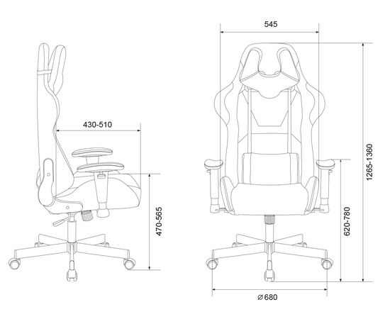  Кресло Zombie Viking Knight LT28 Fabric серо-голубой 