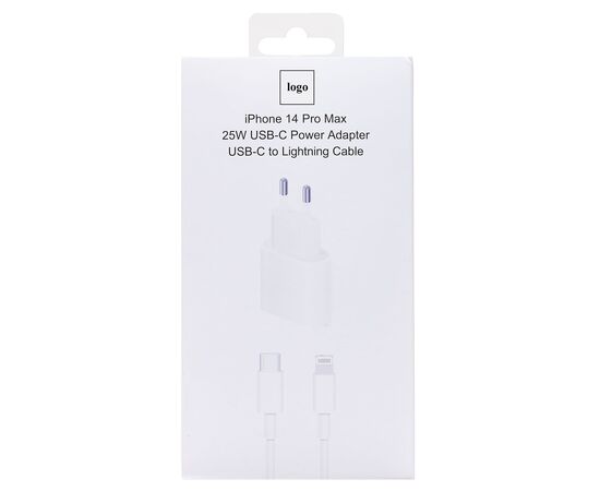  Адаптер Сетевой с кабелем [Apple] (Replica) Type-C 3A/25W (Type-C/Lightning) (white) (221372) 