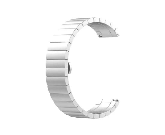  Ремешок - WB38 Металл блочный на застежке 20 мм универсальный (silver) (230535) 