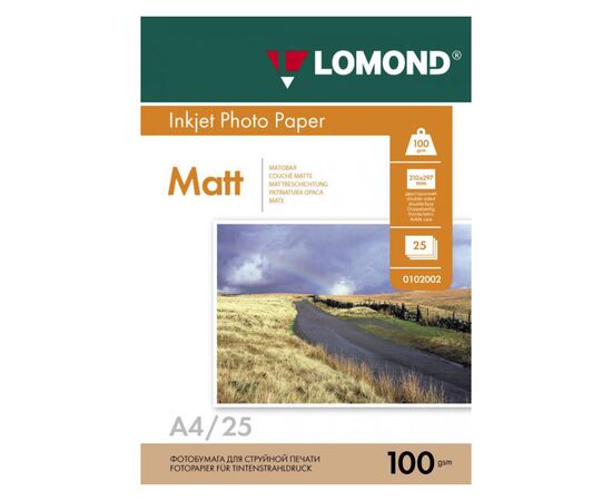  Фотобумага Lomond 0102038 A4/100г/м2/25л./белый матовое/матовое для струйной печати 