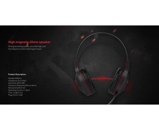  Гарнитура игровая с подсветкой HAVIT GAMENOTE HV-H2011d Gaming 